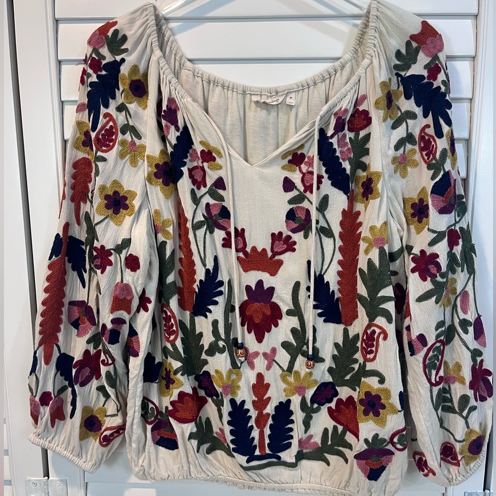 Soft Surroundings Banjara Gypsy Boho Peasant Top Sz M - Picture 13 of 13